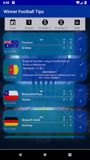 Winner Football Tips Screenshot 0