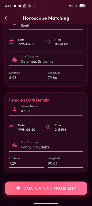 Horoscope Matching Porondam Screenshot 2