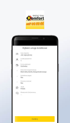 Komfort Taxi Białystok Screenshot 3