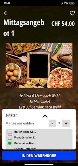 Pizzeria La Casetta Rümlang Screenshot 2