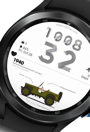Watch Face White Car Wear OS Screenshot 2