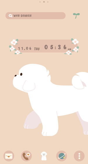 Fluffy Bichon Frisé Theme Screenshot 3