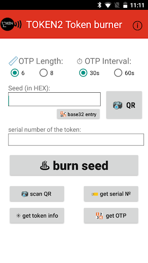 NFC burner for C105 & miniOTP1 Screenshot 0