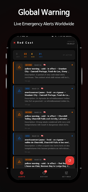 Red Cast - Red Emergency Alert Screenshot 1