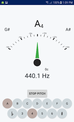 Chromatic Tuner and Tone Maker Screenshot 0