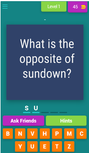 SUNDOWN QUIZ Screenshot 0