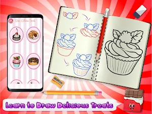 Learn to Draw Delicious Treats Screenshot 0
