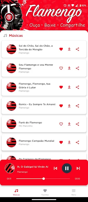 Músicas do Flamengo Screenshot 0