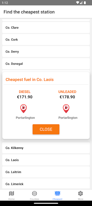 Fuelcompare Ireland Screenshot 2