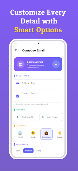 AI Email Writer: Smart Reply Screenshot 2
