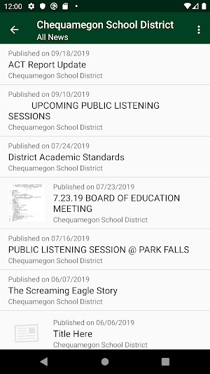 Chequamegon School District Screenshot 1