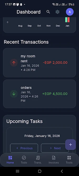 Glow: Expense & Task Tracker Screenshot 1