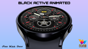Black Active Analog Watch Face Screenshot 2