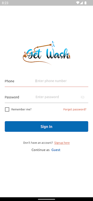GetWash - Employee Screenshot 2