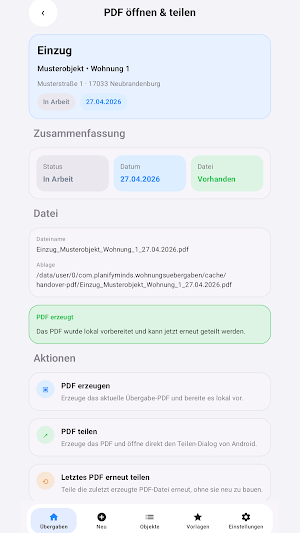 PlanifyMinds Wohnungsübergaben Screenshot 2