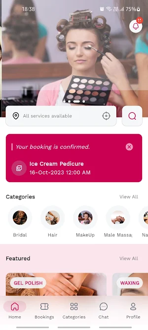 Hello Mam salon at Home App Screenshot 1