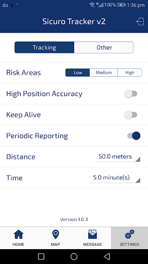 Sicuro Tracker v2 Screenshot 2