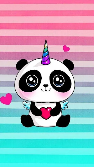 Cute Kawaii Panda Wallpaper Screenshot 0