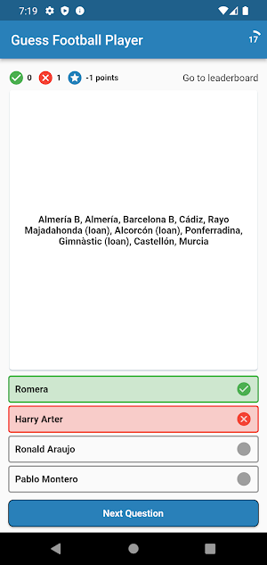 Guess Football Player By Clubs Screenshot 1