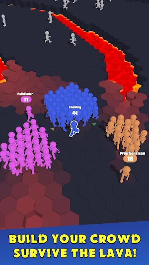 Crowd Floor Is Lava Stickman Screenshot 1