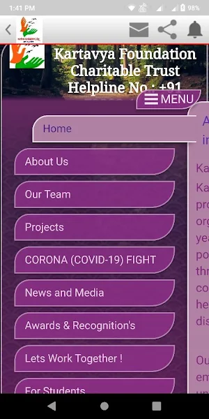 Kartavya Foundation (कर्तव्य फ Screenshot 1
