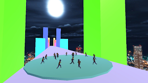 Neon Flying Man 3D Screenshot 1