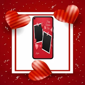 Valentine card frame template Screenshot 2