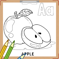 Alphabet Fruits Coloring Book