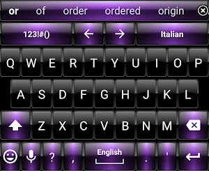 Keyboard Theme Dusk Black Purple Screenshot 0