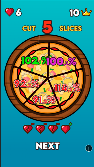 Perfect Cut: Pizza Slices Screenshot 2