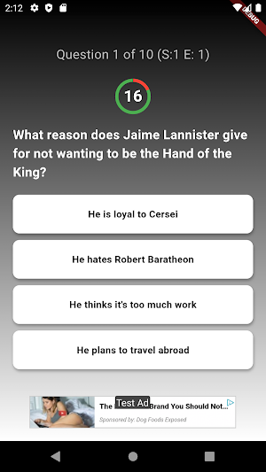 Game of Thrones Trivia Quiz Screenshot 2