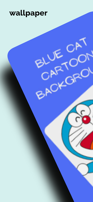 HD Blue Cat Cartoon Background Screenshot 0