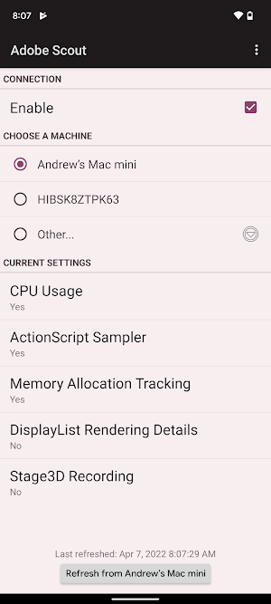 Adobe Scout Screenshot 2
