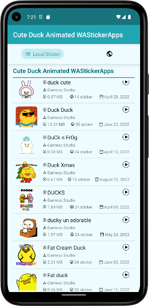 Cute Duck Animated WASticker Screenshot 0