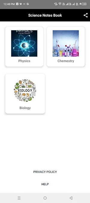 Basic Science Notes Book Screenshot 0