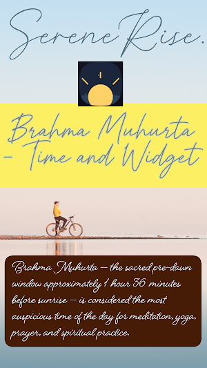 Brahma Muhurta - Time & Widget Screenshot 0