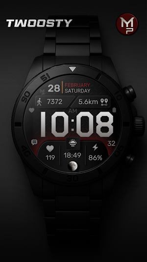 TWOOSTY - Digital Watch Face Screenshot 0