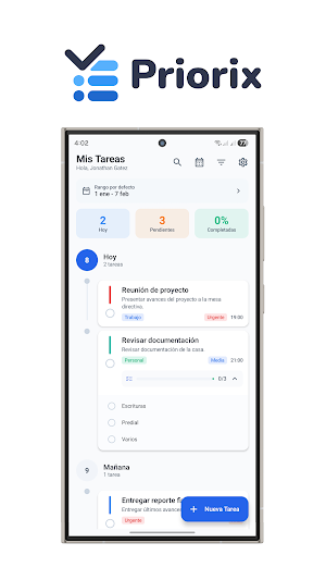 Priorix - To-Do, Tareas Screenshot 0