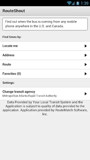 RouteShout Screenshot 1