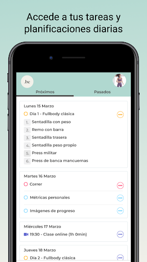 Entrenamiento Mujer .be Screenshot 0