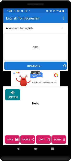 English Indonesian Translator Screenshot 3