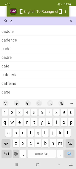 Ruangmei To English Dictionary Screenshot 2