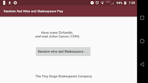 Red Wine and Shakespeare Play Randomizer Screenshot 1