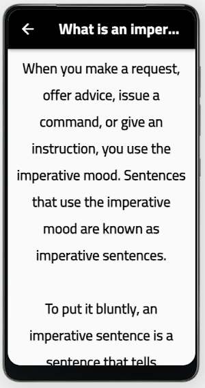 imperative sentence Screenshot 0