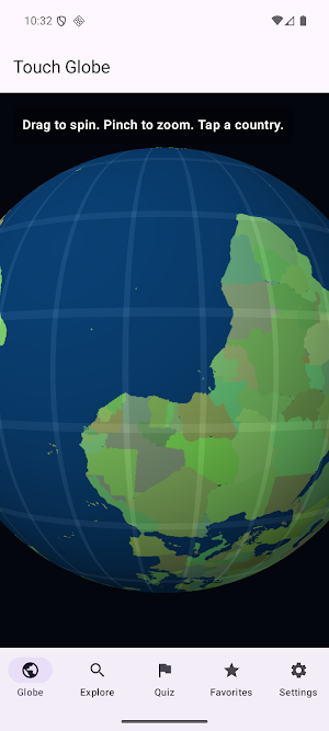 Touch Globe Screenshot 1