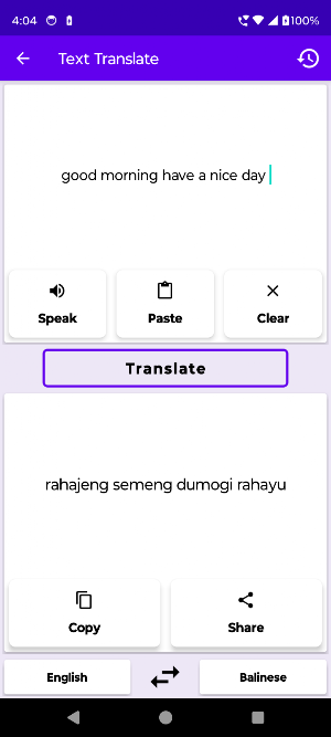 English To Balinese Translator Screenshot 1