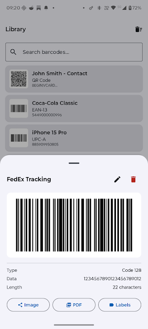 Barcode Generator Unlimited Screenshot 2