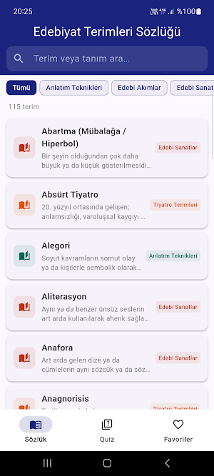Edebiyat Terimleri Sözlüğü Screenshot 0
