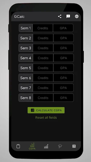GCalc - GPA & CGPA Calculator Screenshot 2