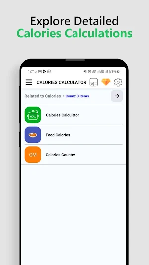 Calories Calculator Screenshot 0